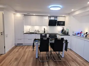 Die Küche der Parkvilla Bad Sassendorf ist voll ausgestattet.