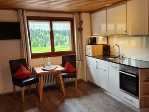 Küche und Esstisch in Einraumwohnung Bauernhaus 3