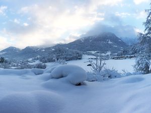 Winterpanorama im Rostalm-Garten