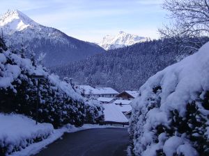 Ausblick Watzmann Winter