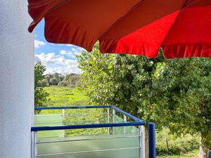 Balkon mit Blick ins Haff