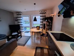 Wohnraum mit offener Küchenzeile