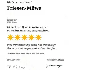 Aktuelle DTV-Urkunde vom 06.04.2025