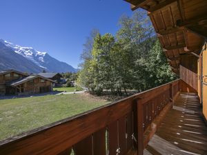 Beeindruckender Blick auf den Mont Blanc vom Balkon aus