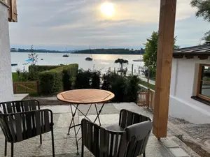 Private Terrasse der Maisonette Suite im EG
