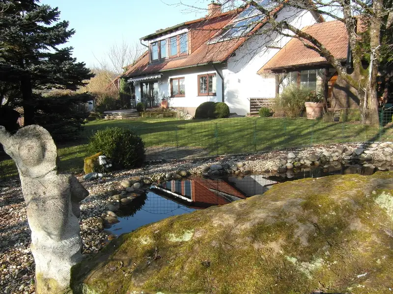 Garten mit Blick zum Haus