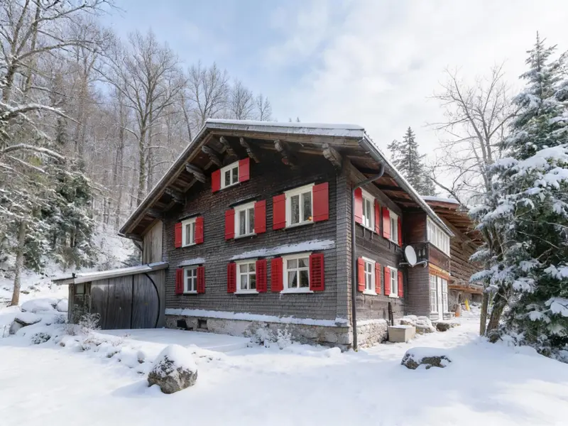 Außenseite Ferienhaus [Winter]