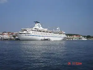 Blick auf die Trvemünder Promenade
