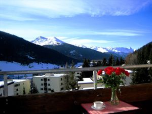 Blick vom Balkon im Winter