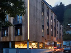 Hotelaussenblick Abend