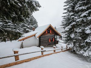 Rückseite Sechszirbenhütte im Schnee
