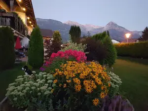 Gartenansicht mit Blick auf die Berge