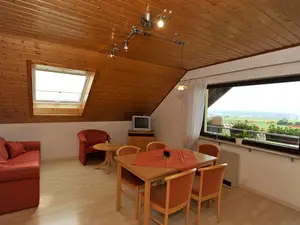 Wohn-Schlafraum mit ausziehbarer Couch