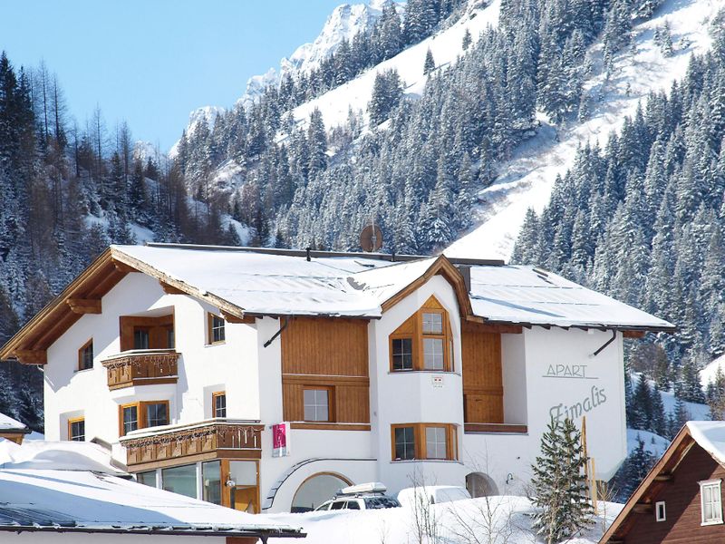 Außenansicht des Gebäudes. Apart Zimalis im Winter - Galtür Tirol Paznaun-Ischgl