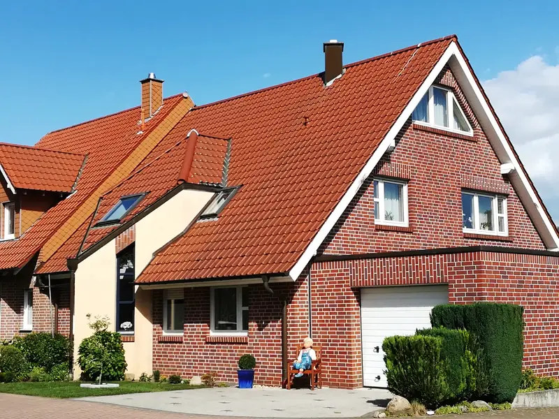 Die  Außenansicht der Unterkunft im Westen der Stadt Haltern am See mit Paulchen