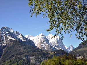 Aussicht auf Eiger, Wetterhorn und Engelhörner