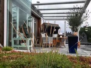 Auf der Dachterrasse