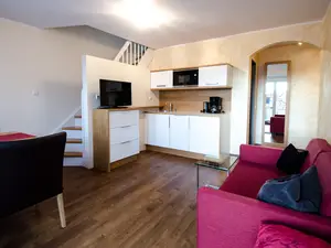 Wohnzimmer Wohnen auf zwei Ebenen Haus Seeblick