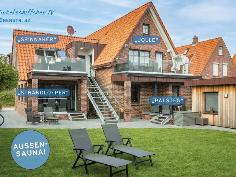 Au0enaufnahme mit Wohnungsbeschriftung+Sauna WS IV Au0enaufnahme mit Wohnungsbeschriftung+Sauna WS IV