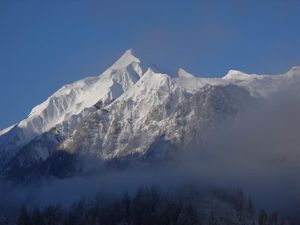 Aussicht vom Appartementbalkon zum Kitzsteinhorn