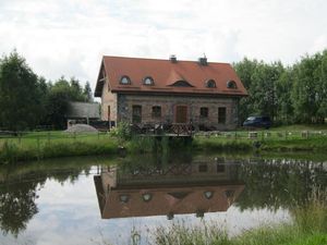 Ferienhaus mit Teich in Szopa (Polen)