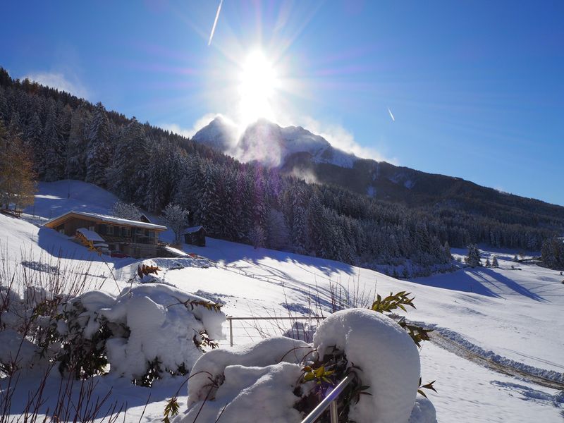 Glücksplatzl Mieders Ausblick Winter