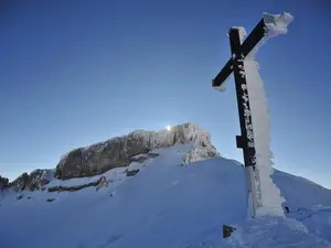 Hahnenköpfle Gipfel Winter