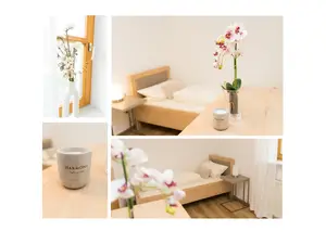 Schlafzimmer mit zwei Einzelbetten