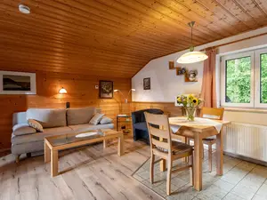 Wohn- und Essbereich in der 51 qm Ferienwohnung