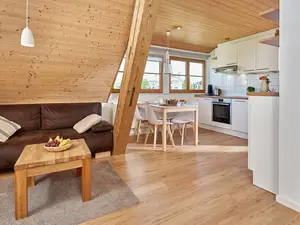 Wohn-/Esszimmer mit Küchenzeile