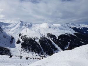 Skifahren in den Alpen