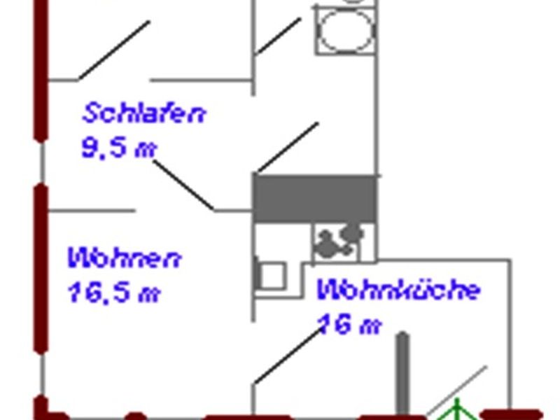 Grundriss der Ferienwohnung