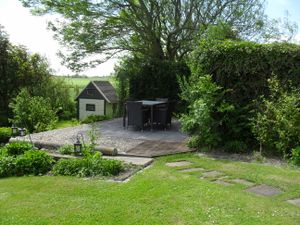 Die Terrasse  für die "groode Wohnung"