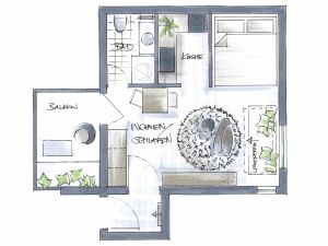 Grundriss Ferienwohnung Kuschelzeit