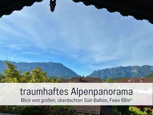 Fewo Alpenpanorama_Ausblick vom Balkon_Ferienhaus Bauer Piding