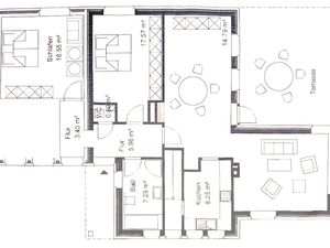 Grundriss Ferienwohnung Emsbett in Rheine