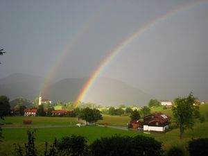 Ausblick mit Regenbogen