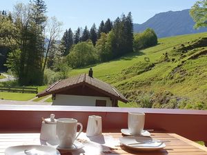 Blick vom Balkon auf den Rauschberg