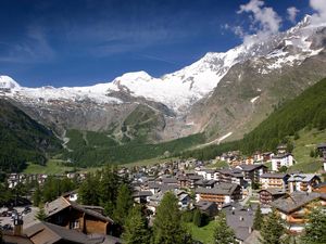 Saas-Fee Dorf Sommer