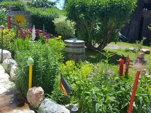 Blick vom Küchenfenster in den Garten Blick vom Küchenfenster in den Garten