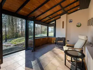 Sitzecke mit Kaminofen