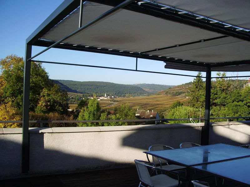 Terrasse vue sur le vignoble