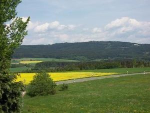 Blick vom Balkon auf die Waldsteinkette