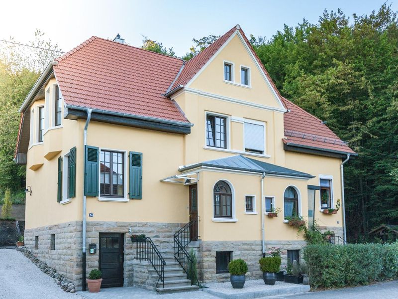 Außenansicht des Gebäudes. Außenansicht des Hauses mit Ihrer Ferienwohnung im 1.OG