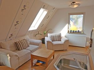 Wohnzimmer in der Ferienwohnung Hüs Pelle in Süddorf auf Amrum