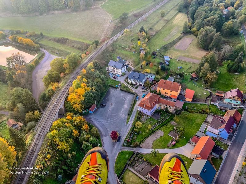 Direkte Umgebung des Objekts. Vogelblick