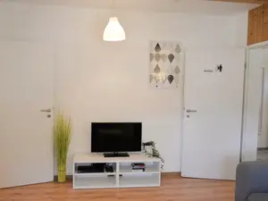 TV-Ecke in der Ferienwohnung Kepler