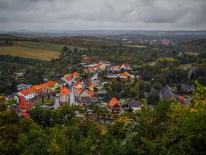 Blick von der Stecklenburg auf den Ort Blick von der Stecklenburg auf den Ort