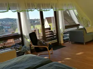 Balkon an der Ferienwohnung