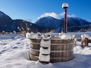 Almflair Chalet Thiersee - Hot Pot im Winter